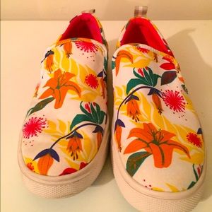 Tom’s floral slip ons